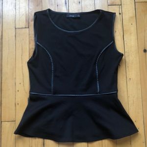 Black APT. 9 peplum top